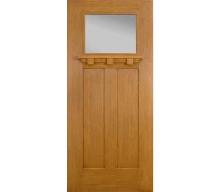 Kennewick Craftsman Light Fiberglass Entry Door