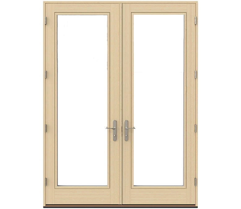 Kennewick Pella Lifestyle Series Wood Double Hinged Patio Doors